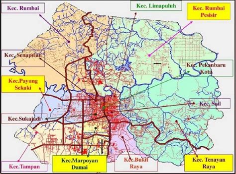 Peta Pekanbaru Lengkap dengan Nama Kecamatan - Lamudi