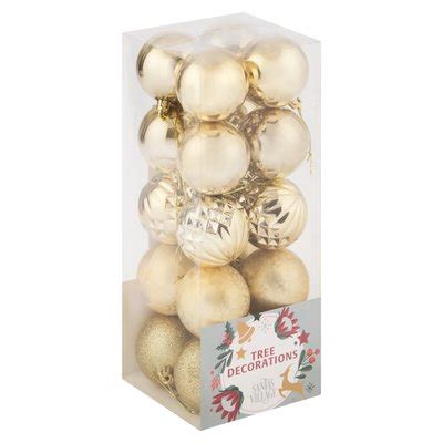 Santa's Village Gold Baubles 60mm 20 Pack | PnP