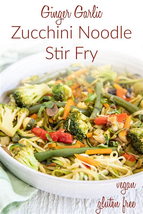 Frozen Vegetable Stir Fry with Zucchini Noodles | Vegan lunch recipes ...