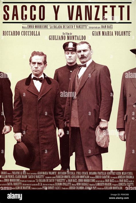 Original Film Title: SACCO E VANZETTI. English Title: SACCO AND VANZETTI. Film Director ...