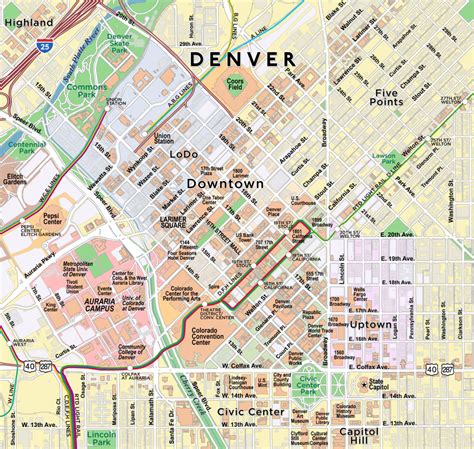 Exploring The Map Of Downtown Denver In 2023 - Map Of Europe