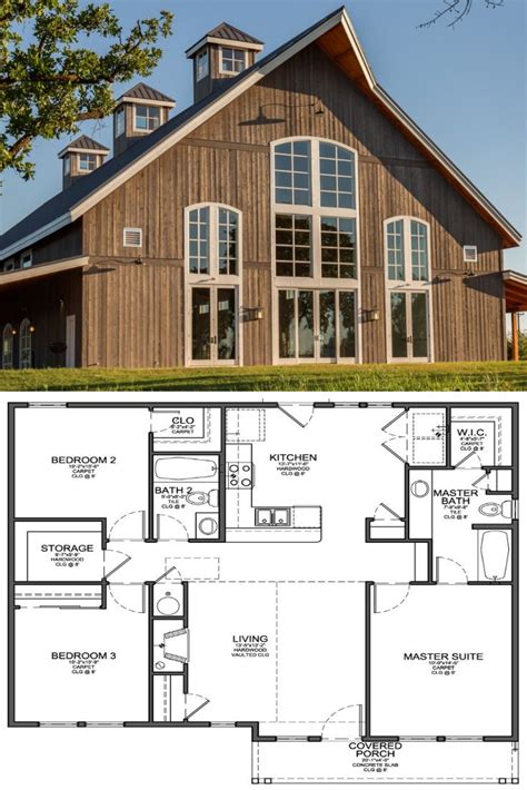 Top 5 Barn house plans! Very often barn house has amazing exterior. This is usually because of ...