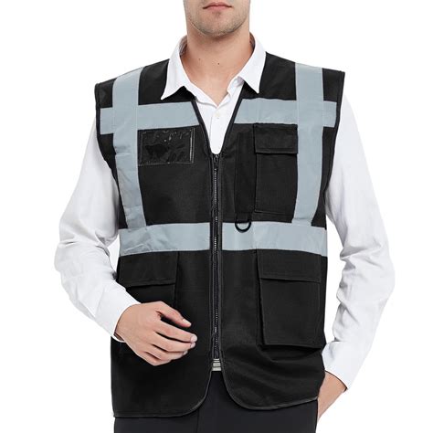 GOGO 5 Pockets High Visibility Safety Vest with Reflective Strips ...