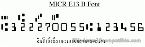 MICR E13B Match font 5.35 Free download