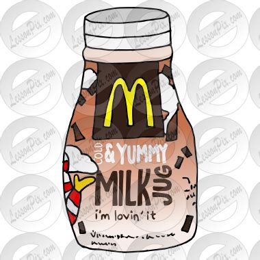 Chocolate Milk Jug Picture for Classroom / Therapy Use - Great Chocolate Milk Jug Clipart
