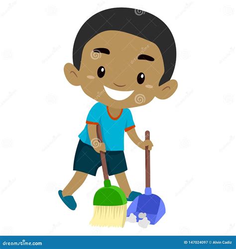 Sweeping Floor Linear Icon Vector Illustration | CartoonDealer.com #204425432