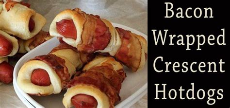 Bacon Wrapped Crescent Hotdogs | Bacon, Recipes, Bacon wrapped