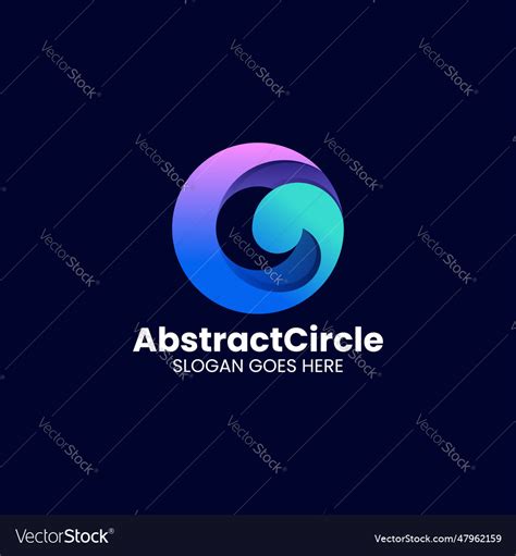 Logo circle gradient colorful style Royalty Free Vector