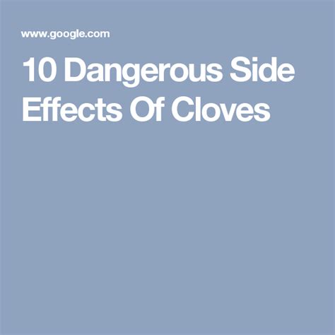 Cloves: 4 Major Side Effects + Dosage | Side effects, Clove, Stuffed peppers