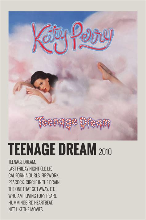 Teenage Dream by Maja | Music poster ideas, Music album cover, Film posters minimalist