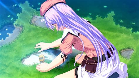 720P Free download | ~Self Reflection~, puddle, reflection, purple hair, anime, girl, long hair ...