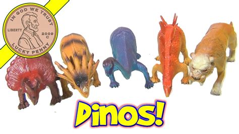 Imperial Toys Vintage 1980's Toy Dinosaurs Lot - Sabertooth, Stegosaurus, Triceratops ...