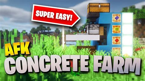 How To Build An AFK Concrete Farm in Minecraft 1.19 | EASY (One-Take Tutorials) - YouTube