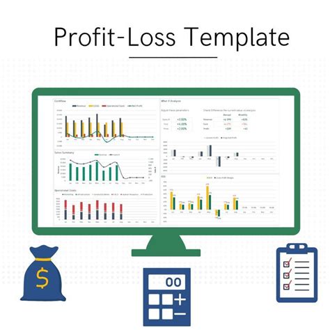 Profit Loss Statement - Template | Excel Spreadsheet | Profit and loss ...