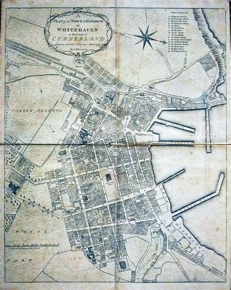 1792 map of Whitehaven in 2024 | Whitehaven, Old postcards, Map