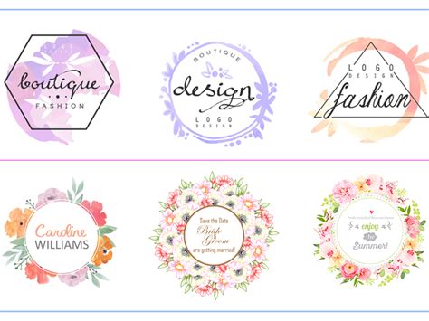 Watercolor and Feminine Logo Design by Merch Bundle on Dribbble