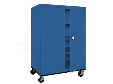 Mobile Steel Storage Cabinet 46"Wx66"H, Mobile Storage Cabinets