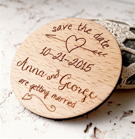 Wooden Save The Date Magnet, Wedding Magnets, Personalized Save The Date Magnets, Wedding Save ...