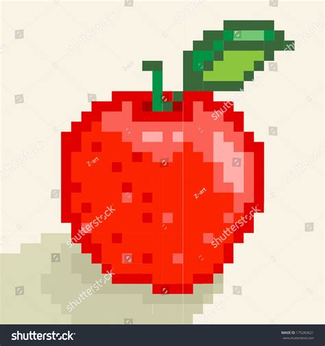 Apple Vector Pixel Art Stock Vector (Royalty Free) 175283621 | Shutterstock