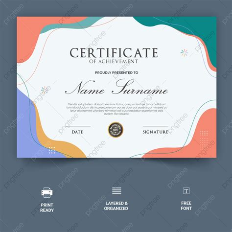 Stylish Certificate Template Design Template Download on Pngtree