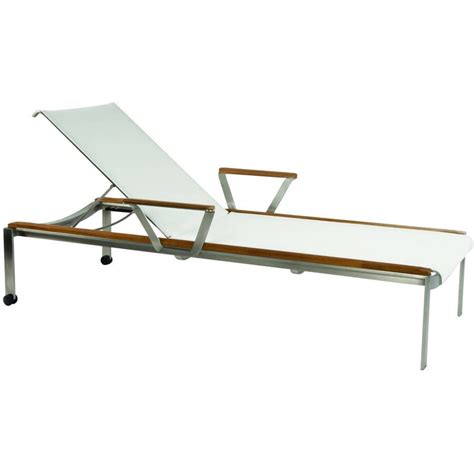 Kingsley Bate Tivoli - Stainless Steel & Solid Teak Chaise Lounge ...