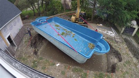 Fiberglass pool install timelapse: part 1 - YouTube