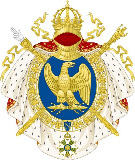 Coat of arms of the First French Empire, round shield version ...