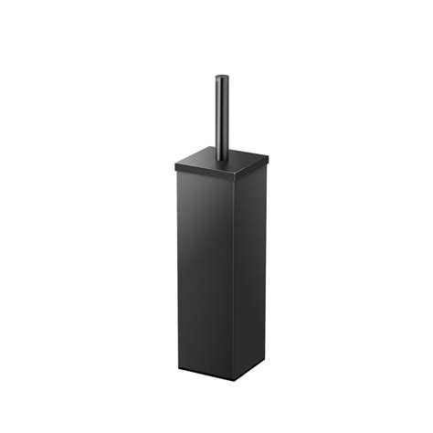 Gatco Square 3.13 in. W Stainless Steel Toilet Brush Holder in Matte Black-1488MX - The Home Depot