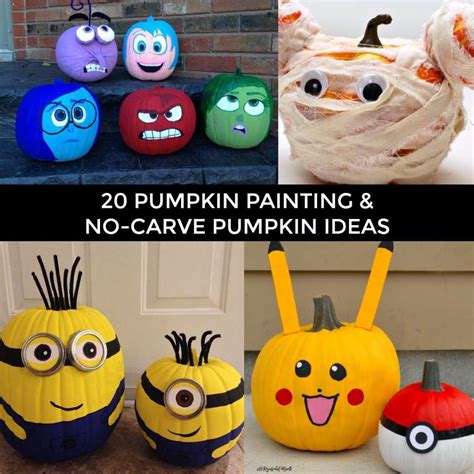 20 Pumpkin Painting Ideas & No Carve Pumpkin Ideas