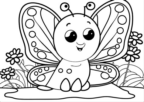 Small butterfly - Butterflie Coloring Pages for Kids