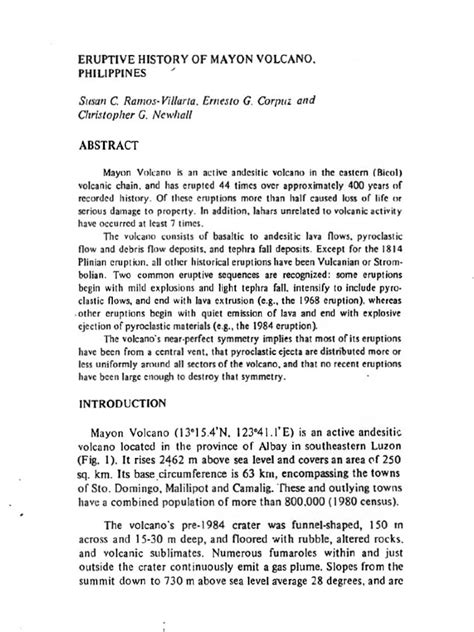 24 Eruptive History of Mayon Volcano 1985 | Types Of Volcanic Eruptions ...