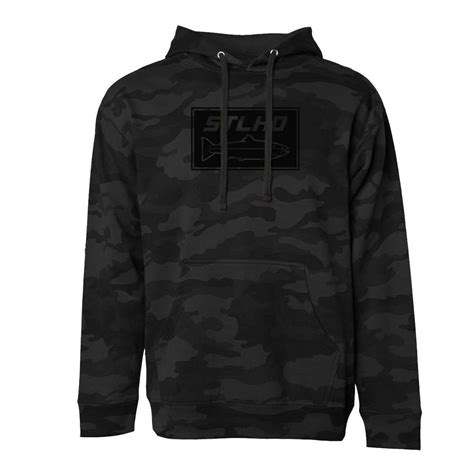 STLHD Men's Black Water Black Camo Standard Hoodie | Hoodies, Black ...