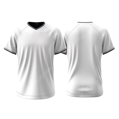 Front Back White Color Baseball Jersey For Mens 3d Render Front And ...