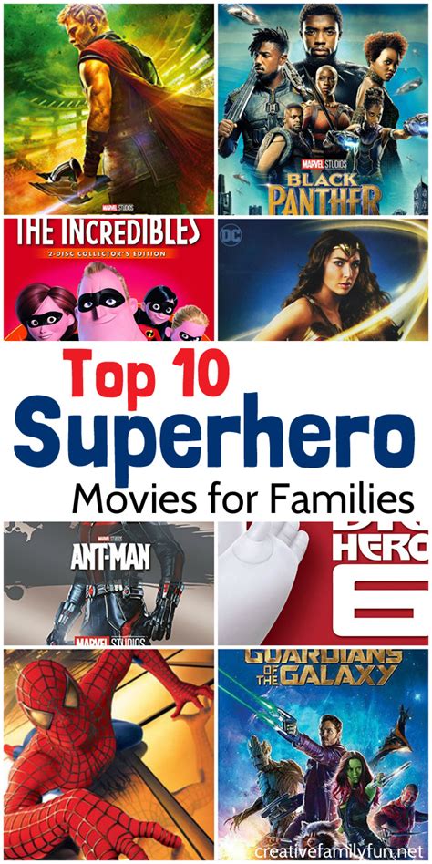 Top 10 Superhero Movies for Families - Creative Family Fun