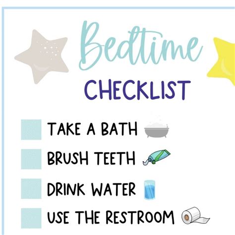 Kids Bedtime Routine Checklist - Cheerful Shop