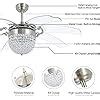 Amazon.com: Tropicalfan Crystal Ceiling Fans with Lights Remote Control, LED Modern Chandelier ...