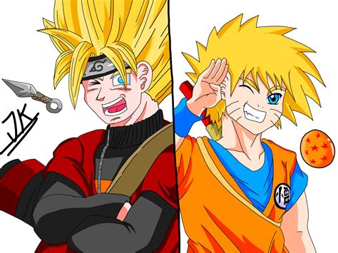 ArtStation - Goku Sage Mode and Naruto Namek Saga