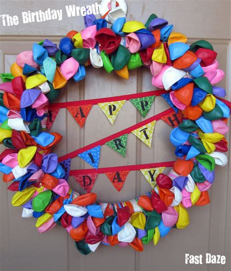 Fast Daze: Birthday Month: {Birthday Balloon Wreath}