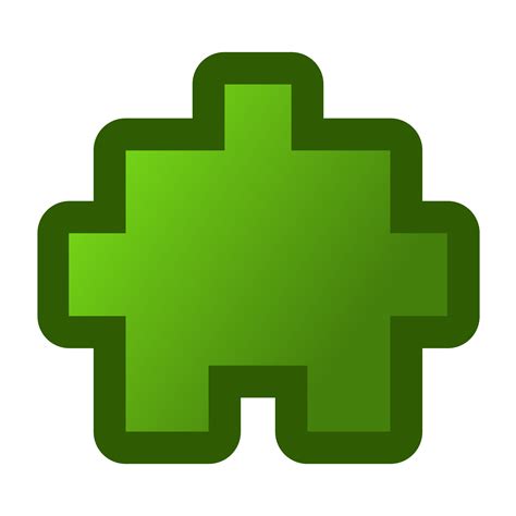 Clipart - icon-puzzle2-green