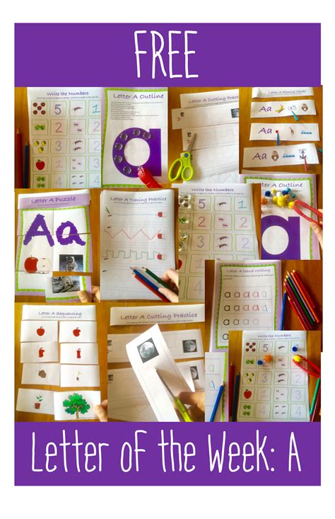 FREE Letter of the Week Pack for the letter A. There is so much included! Fine motor, gross ...
