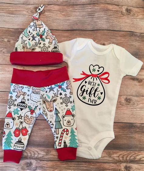 Best Gift Ever Christmas Outfit Newborn Christmas Outfit | Etsy | Baby ...