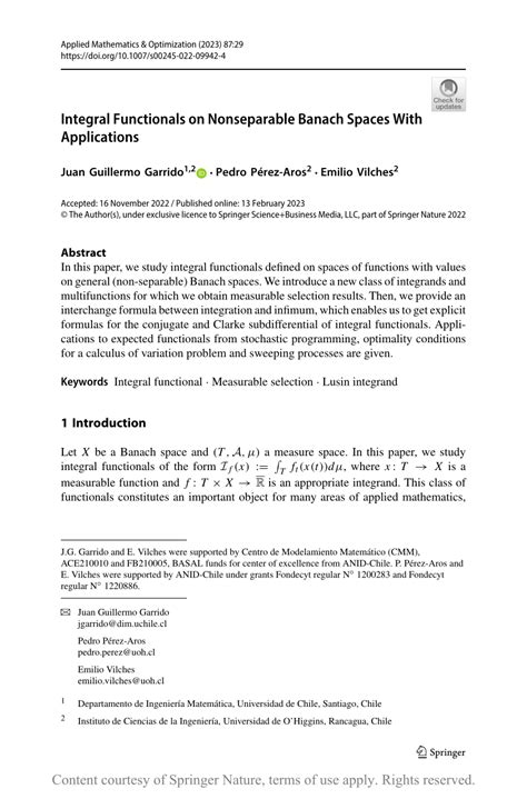 Integral Functionals on Nonseparable Banach Spaces With Applications | Request PDF