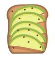 Whole egg avocado toast icon cartoon Royalty Free Vector