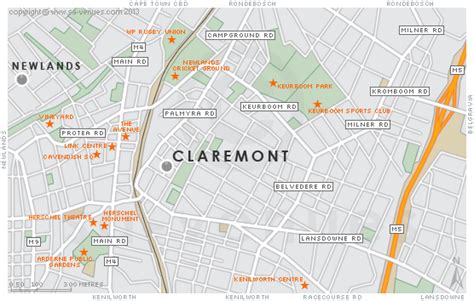 Claremont, Cape Town Map