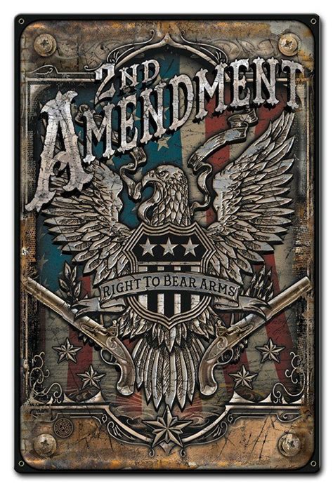 United States 2nd Amendment 18 x 12 Patriotic Art on metal | Etsy