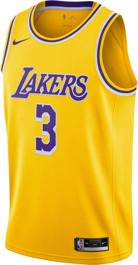 Nike 2020-21 L.A. Lakers #3 Anthony Davis Gold Jersey | Incorporated Style