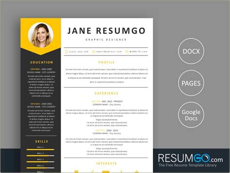 Infographic Resume Template Docx Free - Resume Example Gallery