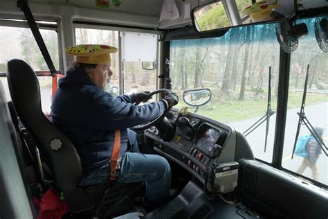 Wilton school bus driver's zany hats bring 'Friday Fun on Bus 21'