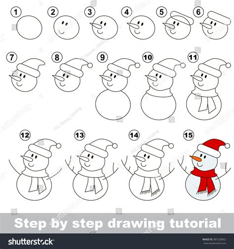 Drawing Tutorial Children How Draw Funny: стоковая векторная графика ...