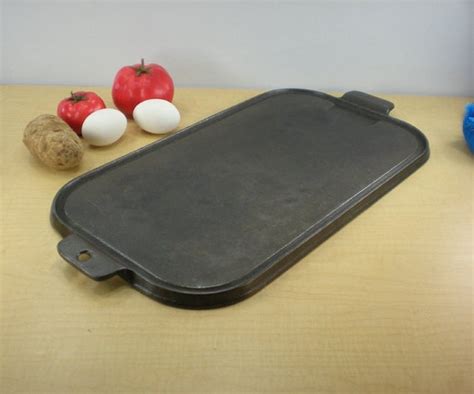 Wagner Cast Iron Double Burner Griddle Grill 17 USA